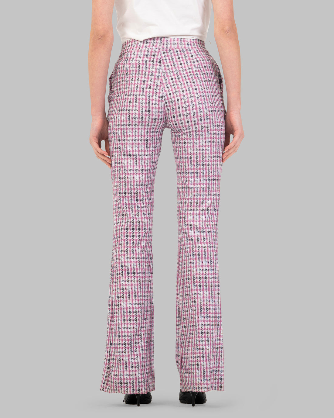 FLARED TROUSERS HIGH-WAIST WITH ELESTICATED INNER