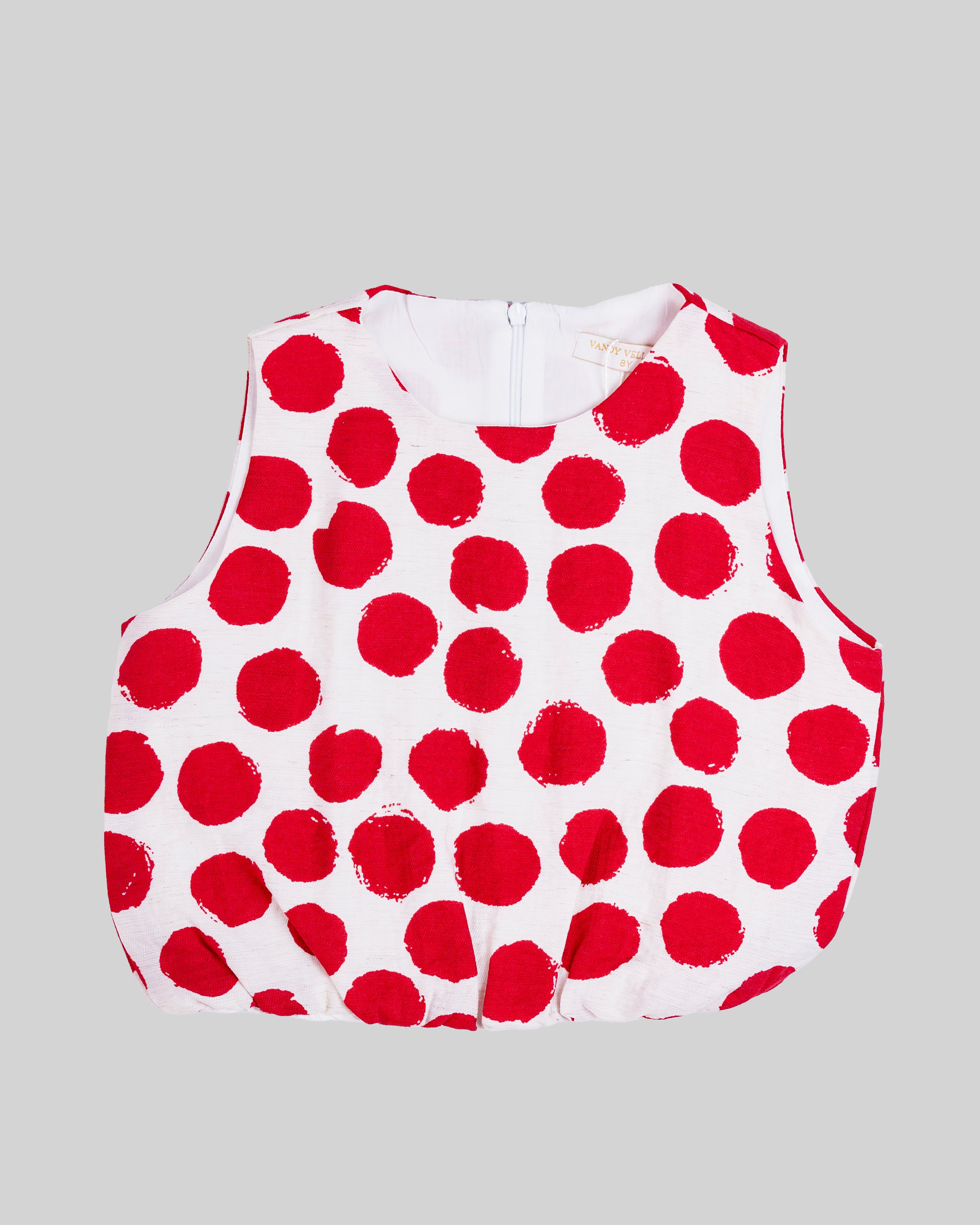 Polka Dots Top with Bow.