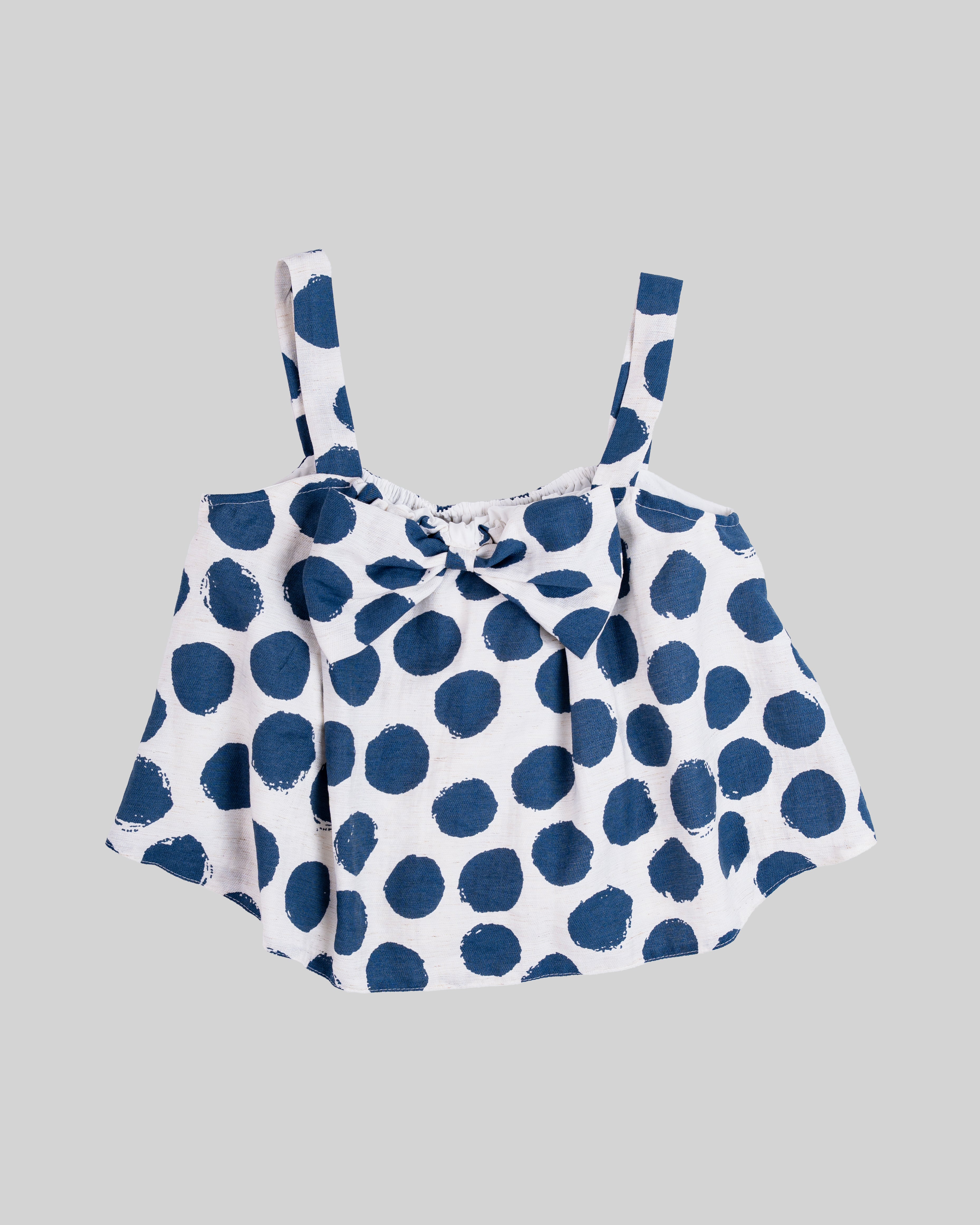 Polka Dots Top with Bow.