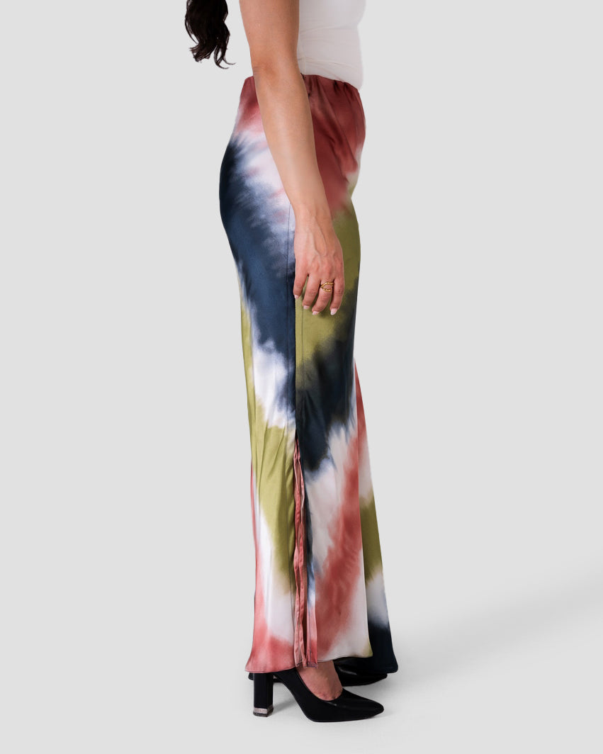 SATIN MIDI SKIRT