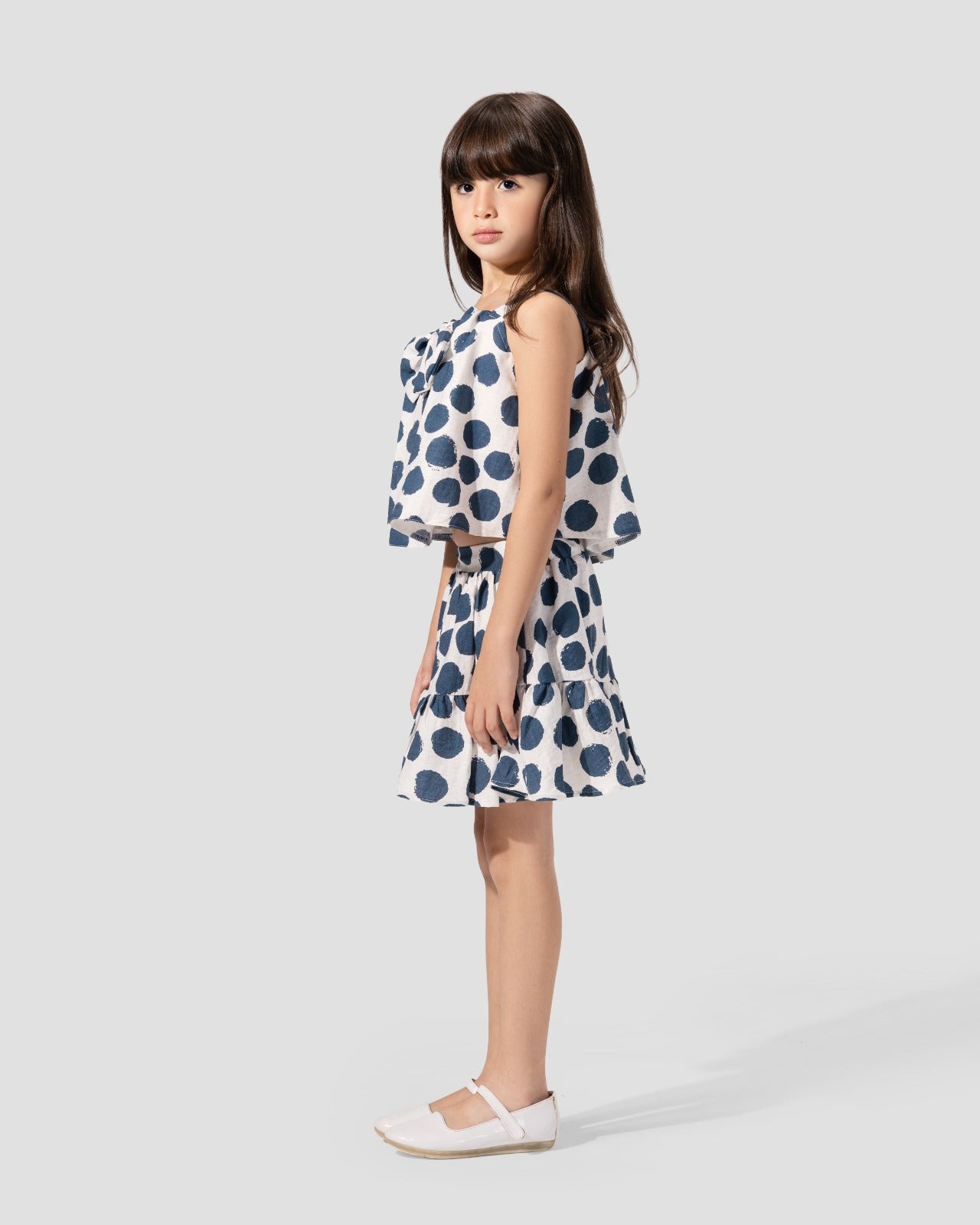 Polka Dots Top with Bow.