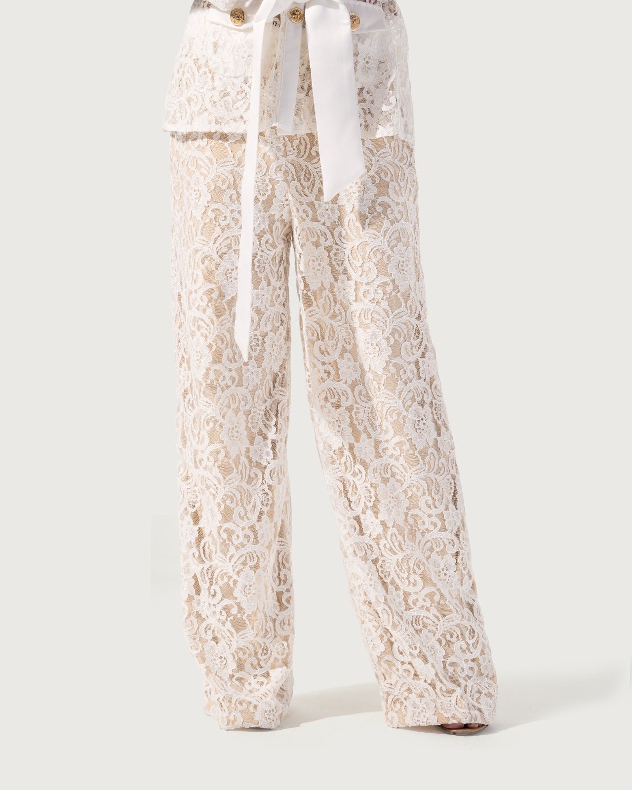HIGH-WAIST DANTEL PANTS
