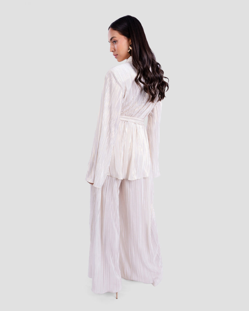 PLISSÉ TEXTURED KIMONO TOP
