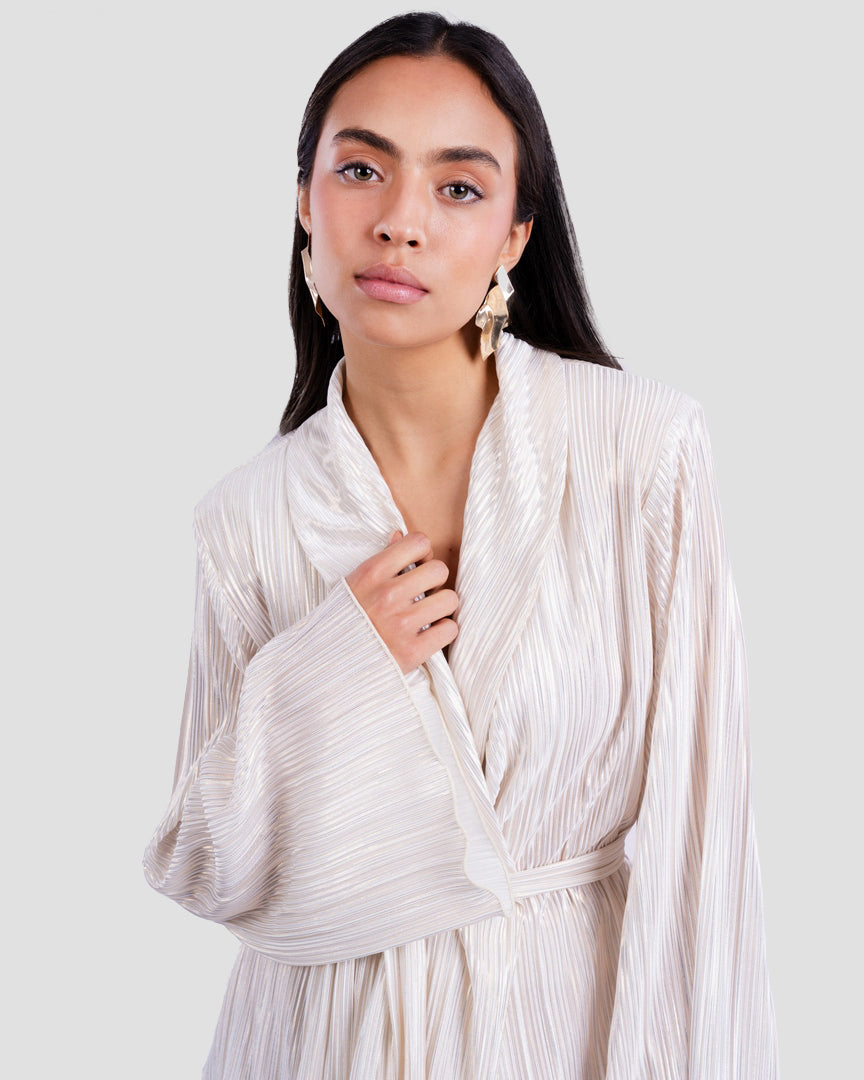 PLATED SHIMMER KIMONO