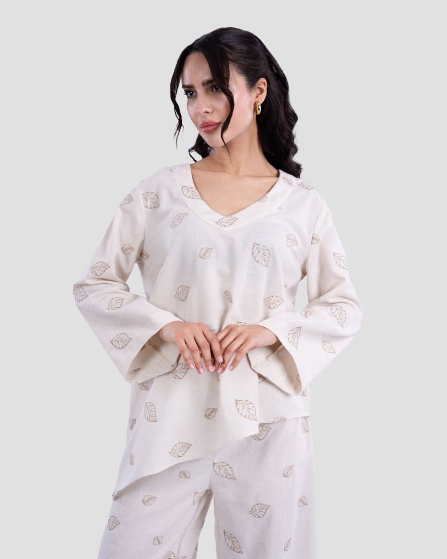 LEAF PRINT SHIRT