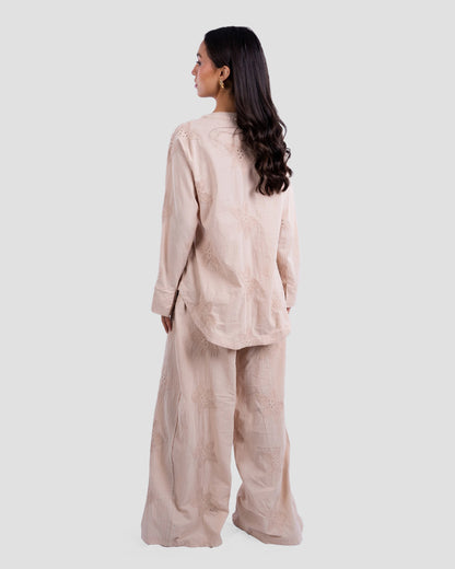 EMBROIDERED COTTON VOILE SHIRT