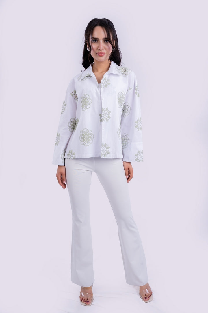 ASYMMETRIC BLOUSE WITH PRINT
