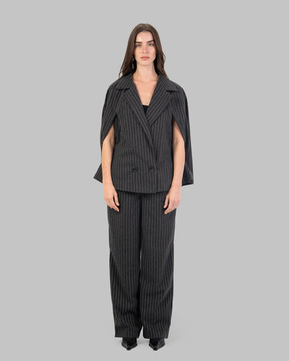 Structured Pinstripe Double