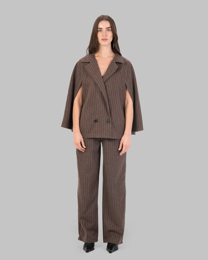 Structured Pinstripe Double