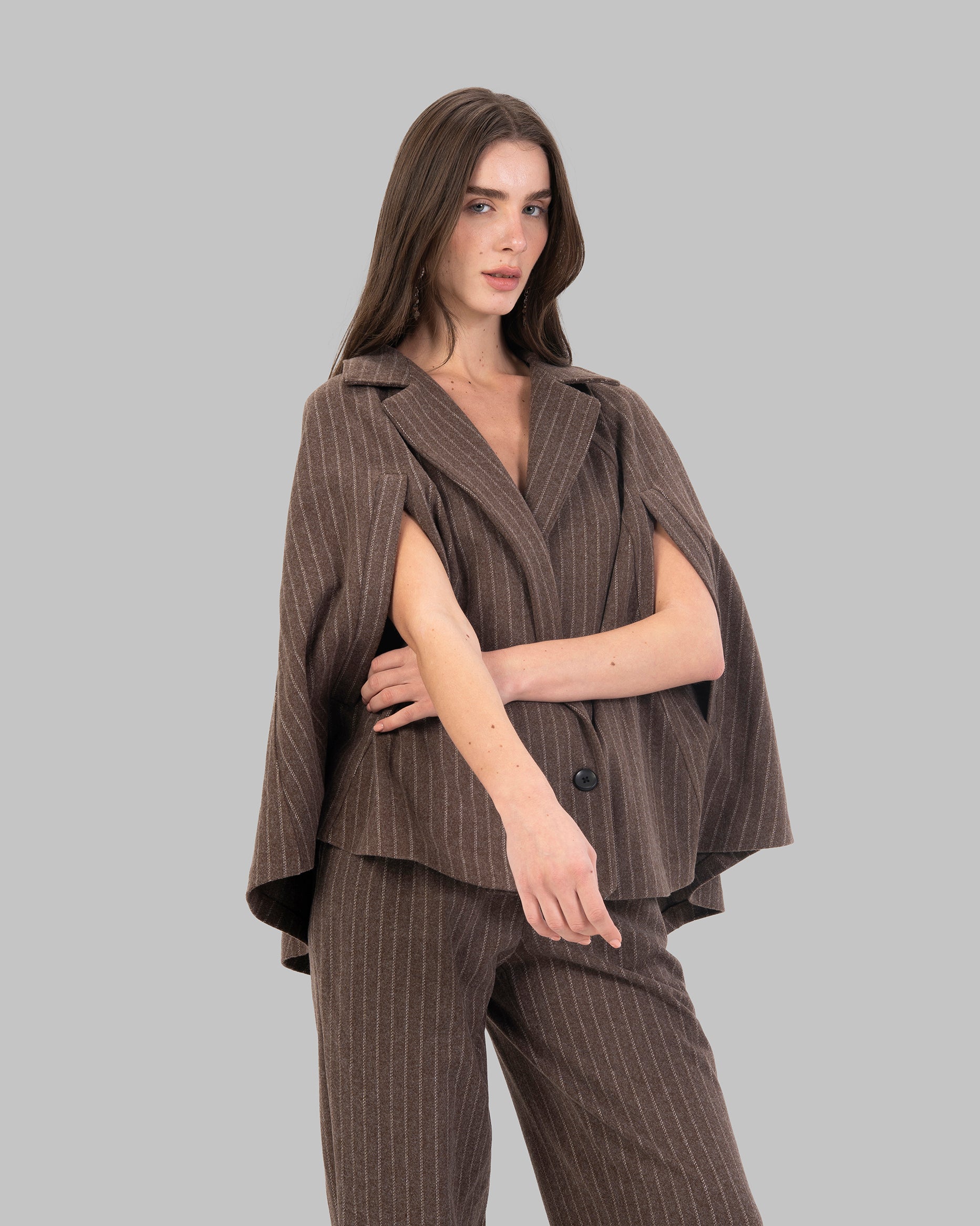 Structured Pinstripe Double