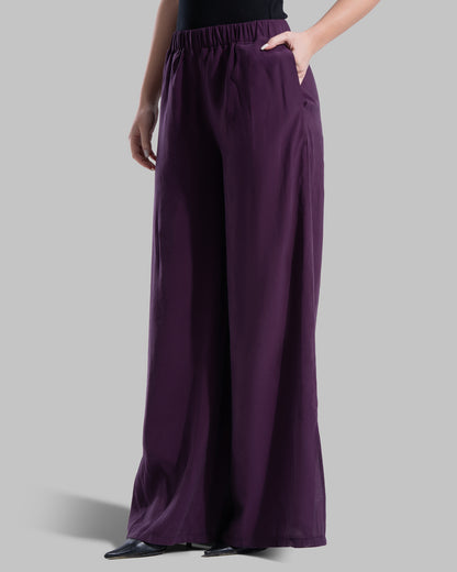 Relaxed-fit wide-leg Pants with an elastic waistband