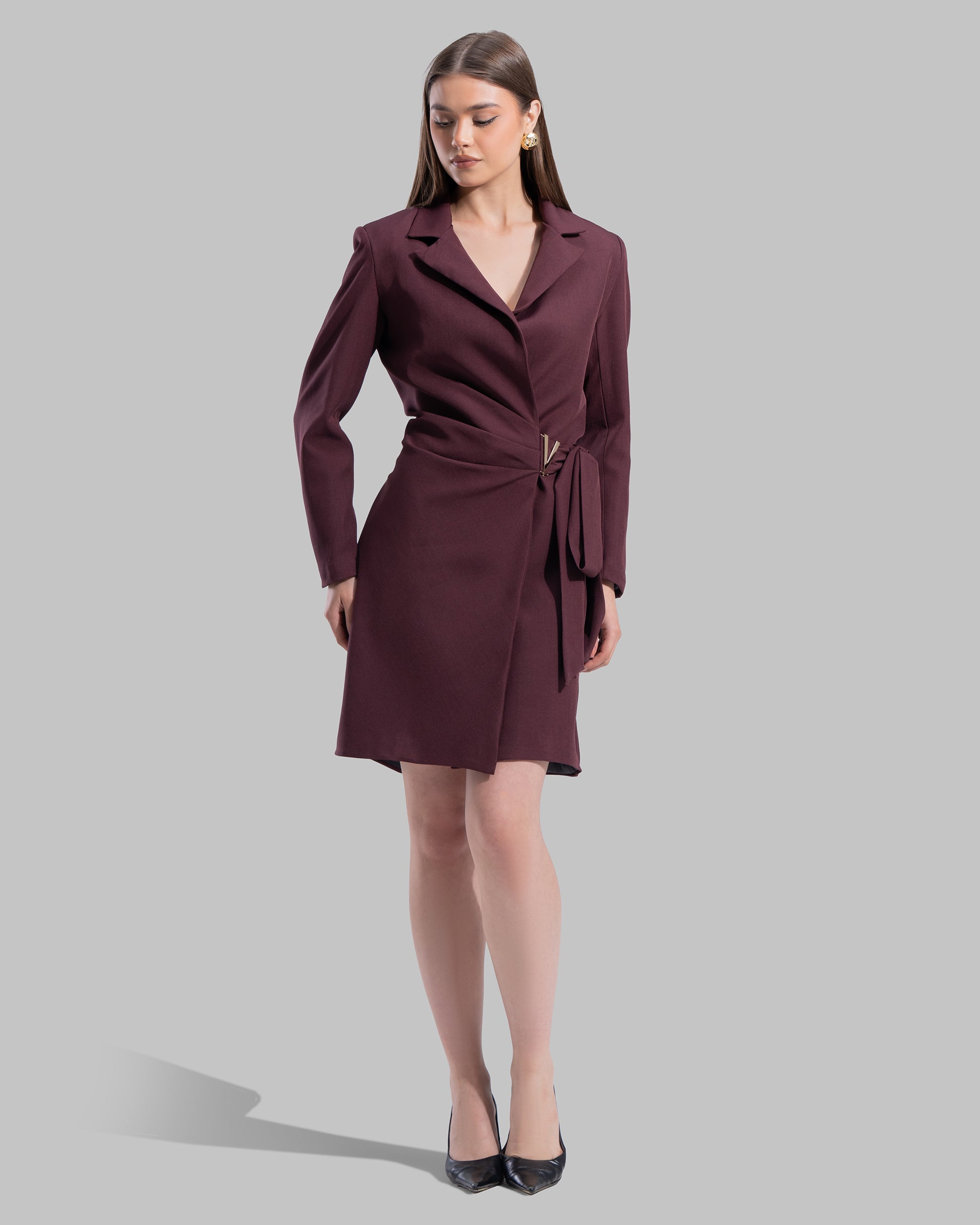 Belted Blazer Dress