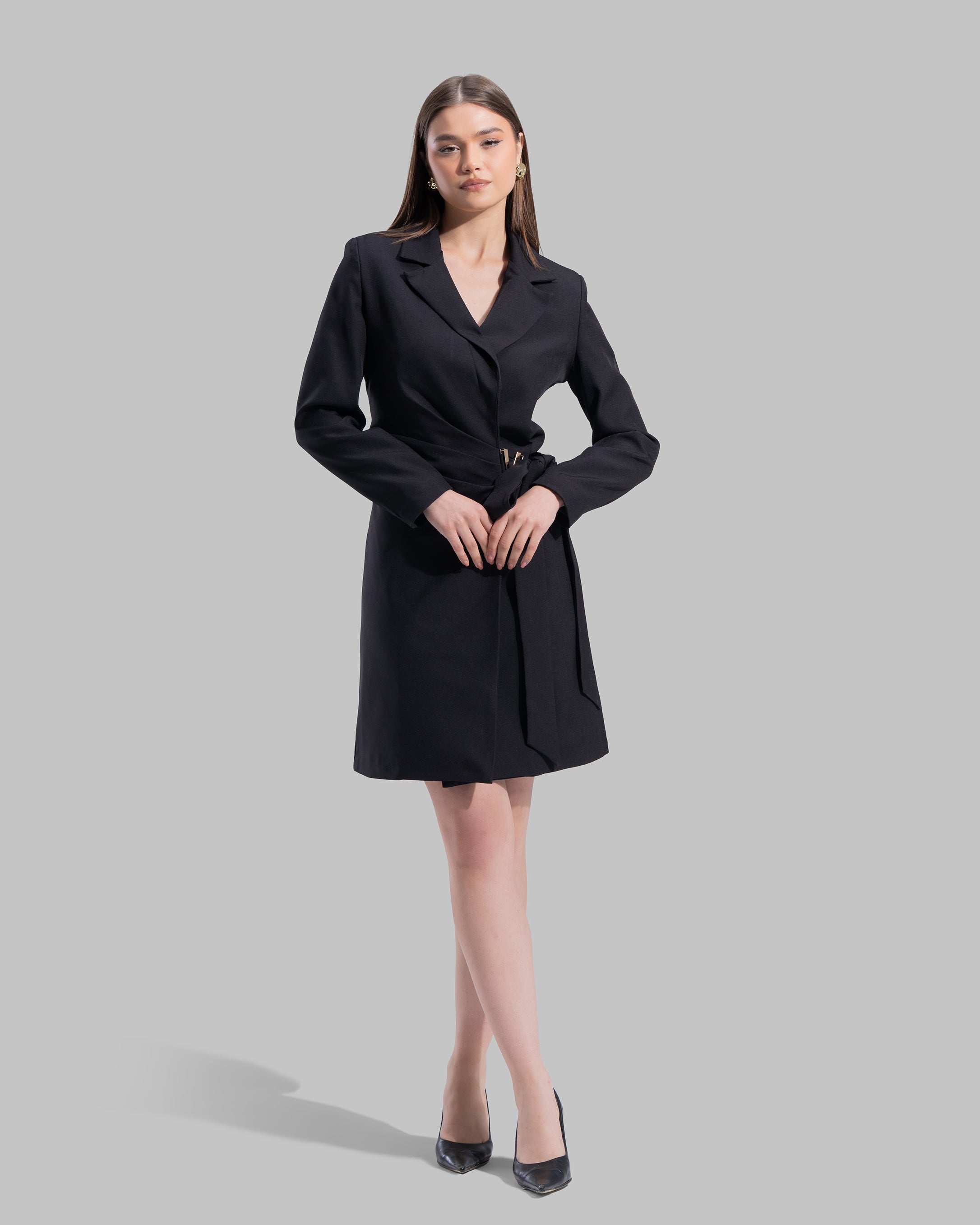 Belted Blazer Dress