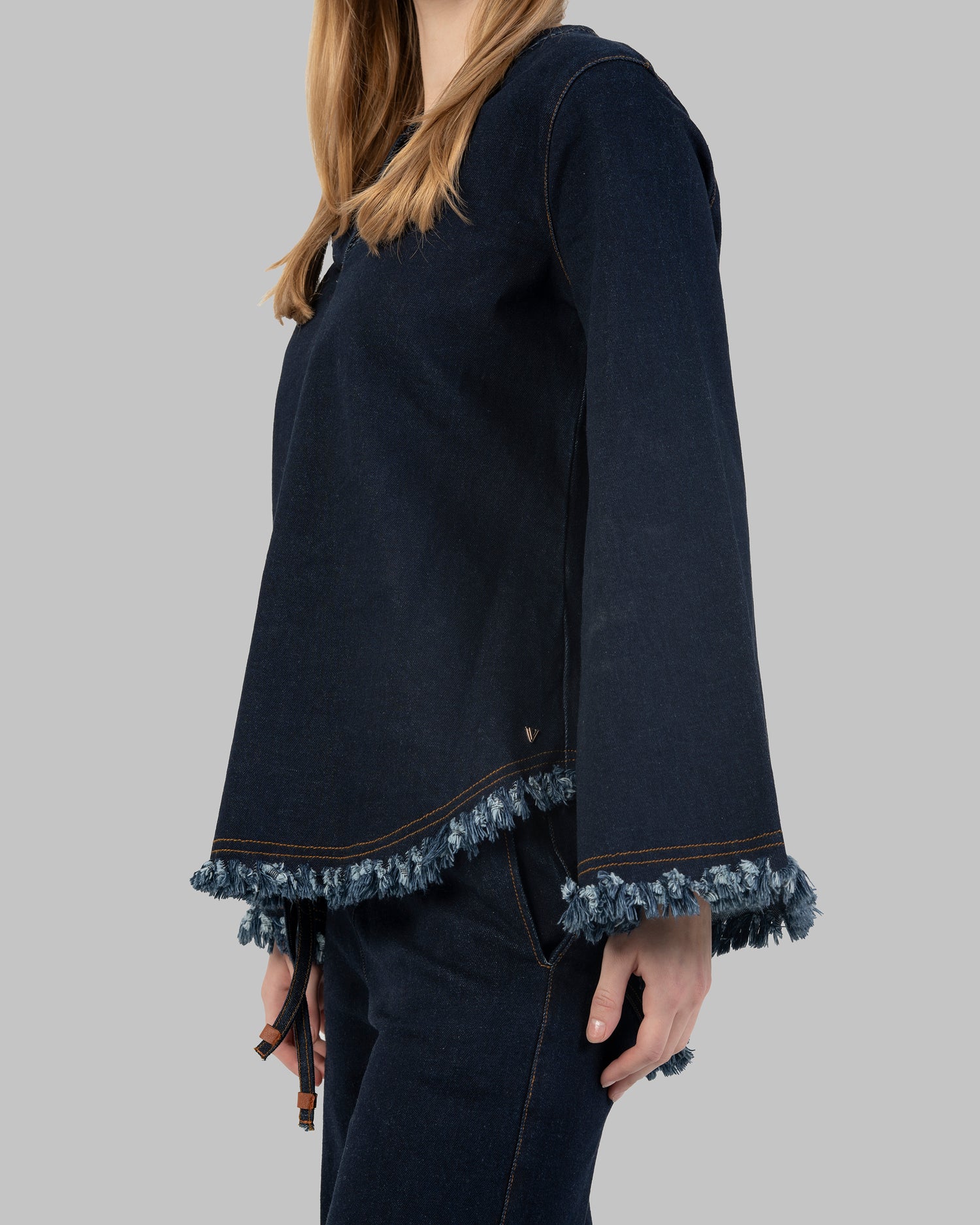 ‏Denim Blouse Long-sleeve