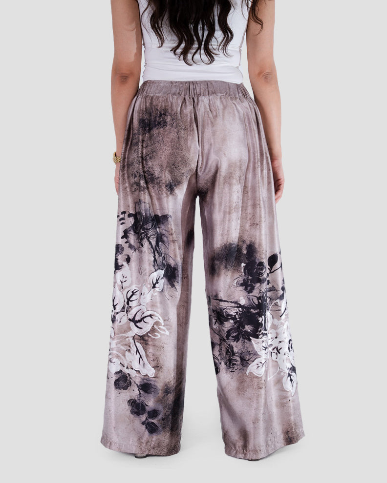 PRINTED PALAZZO TROUSERS