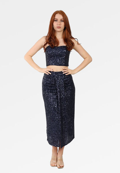 SEQUIN BANDEAU TOP