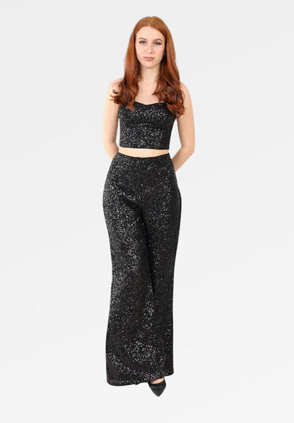 SEQUIN BANDEAU TOP
