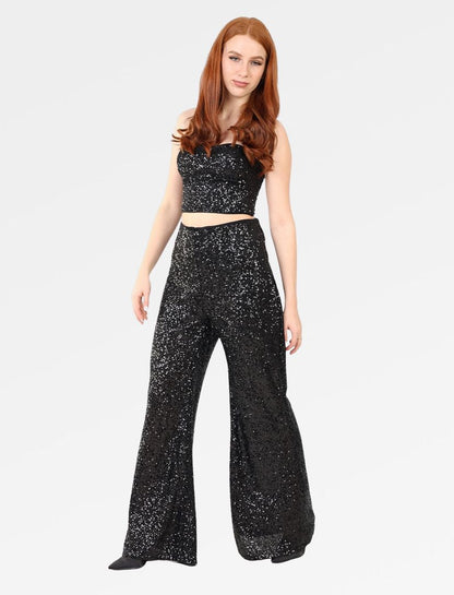 SEQUIN BANDEAU TOP