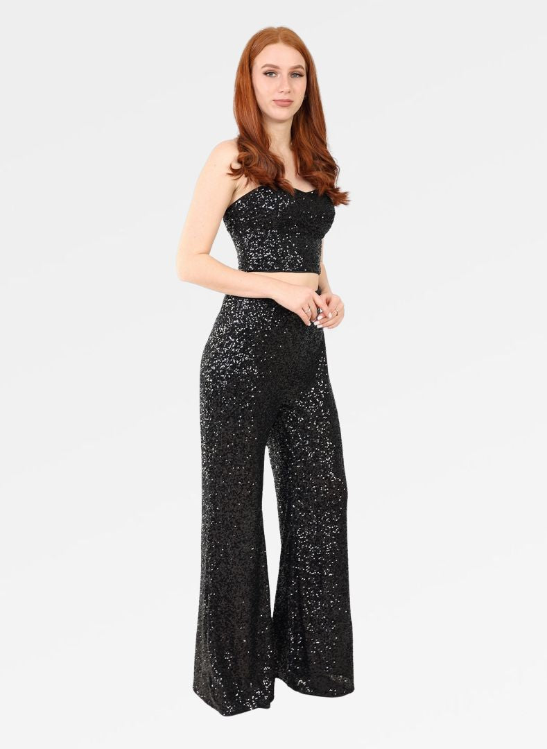 SEQUIN BANDEAU TOP