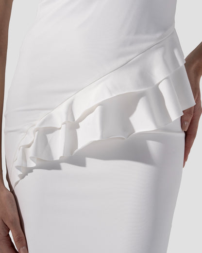 midi dress with square neck