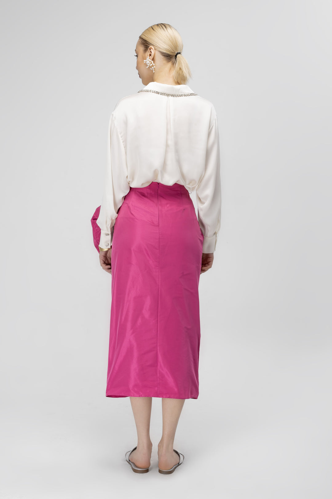 Cross skirt with bow detail